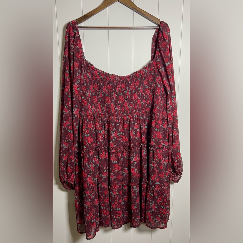 Arula Floral Long Sleeve Dress Size 3X - Picture 3 of 16